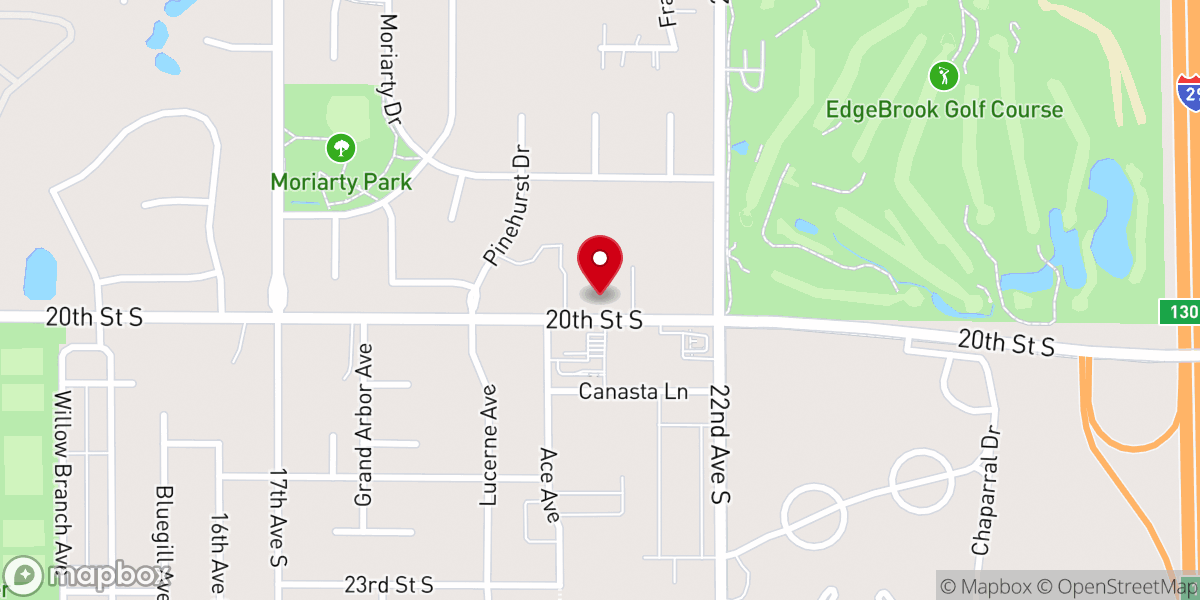 Map showing location of Bible Baptist Church