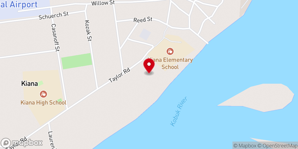 Map showing location of Kiana Baptist Church