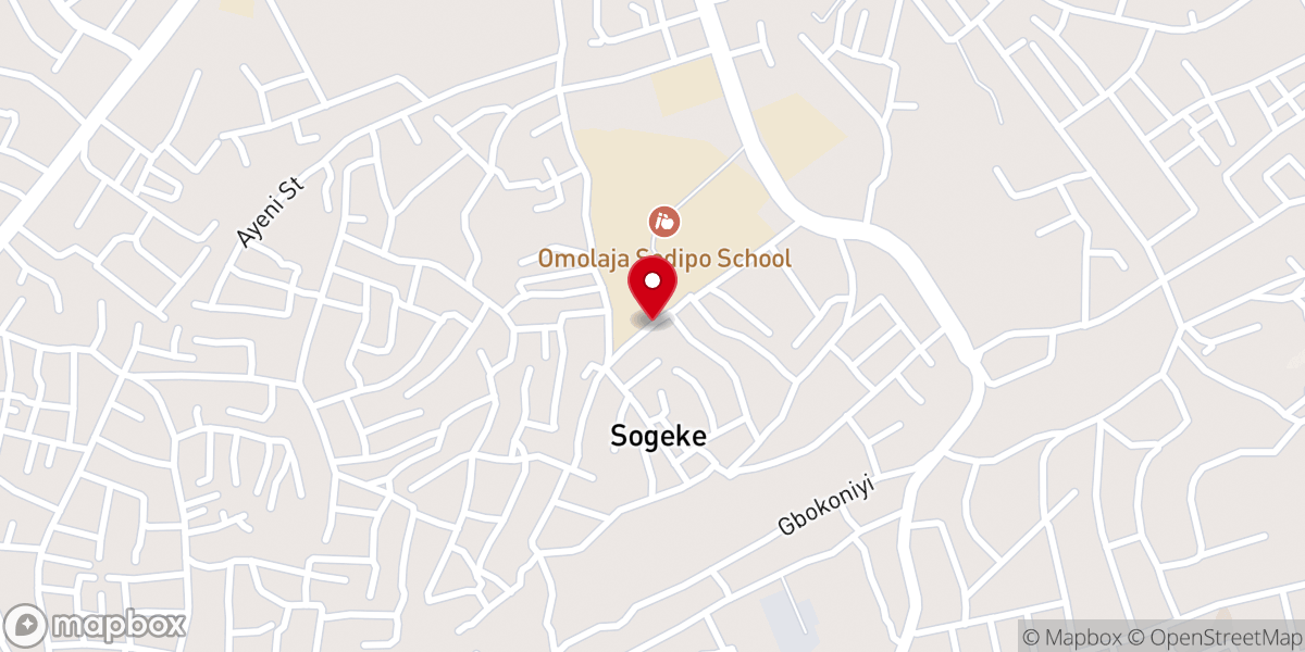 Map showing location of St. Johns Anglican Church, Oluwo, Abeokuta