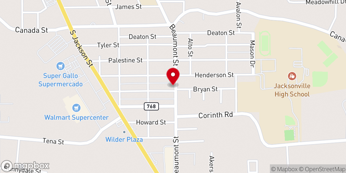 Map showing location of First Church of the Nazarene
