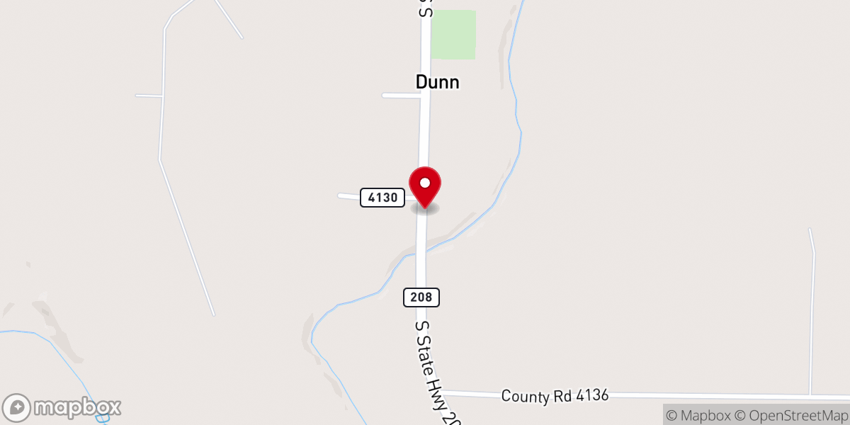 Map showing location of Dunn, TX 79516