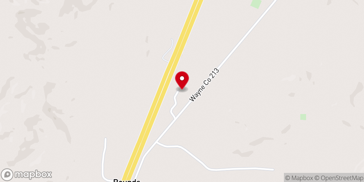 Map showing location of Mount Pisgah Church