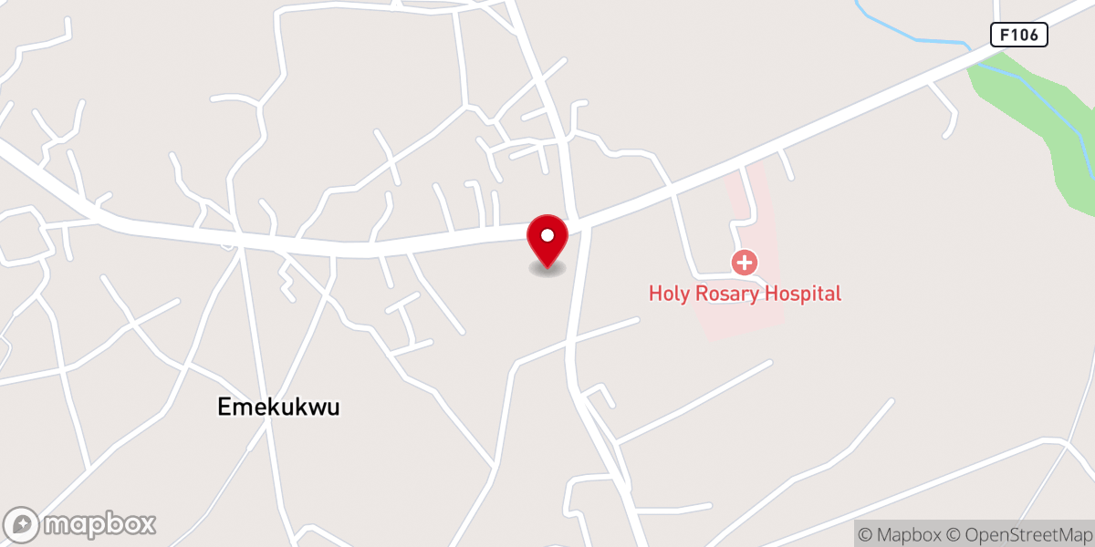 Map showing location of RCCG Resurrection Mega Tabernacle
