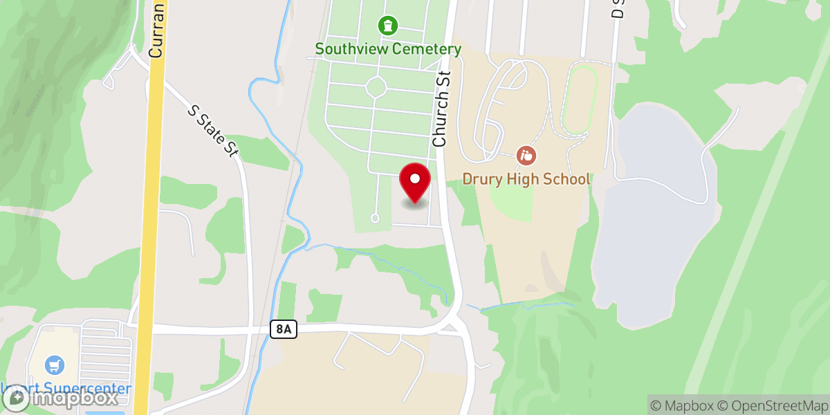 Map showing location of Peter W. Foote Vietnam Veterans Skating Rink
