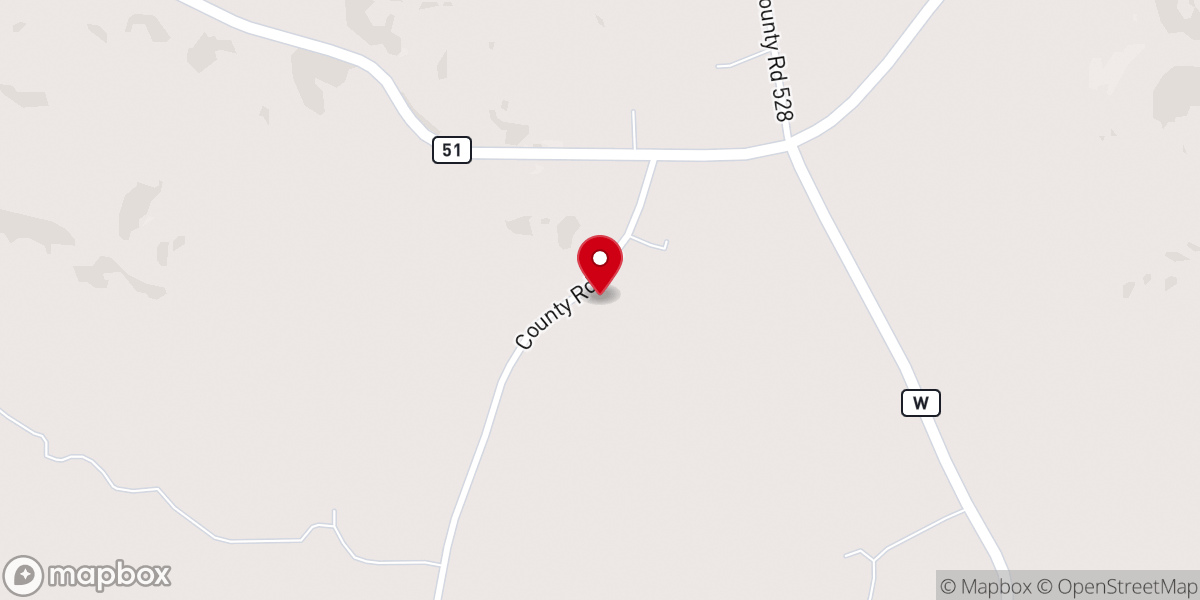 Map showing location of Balch Church