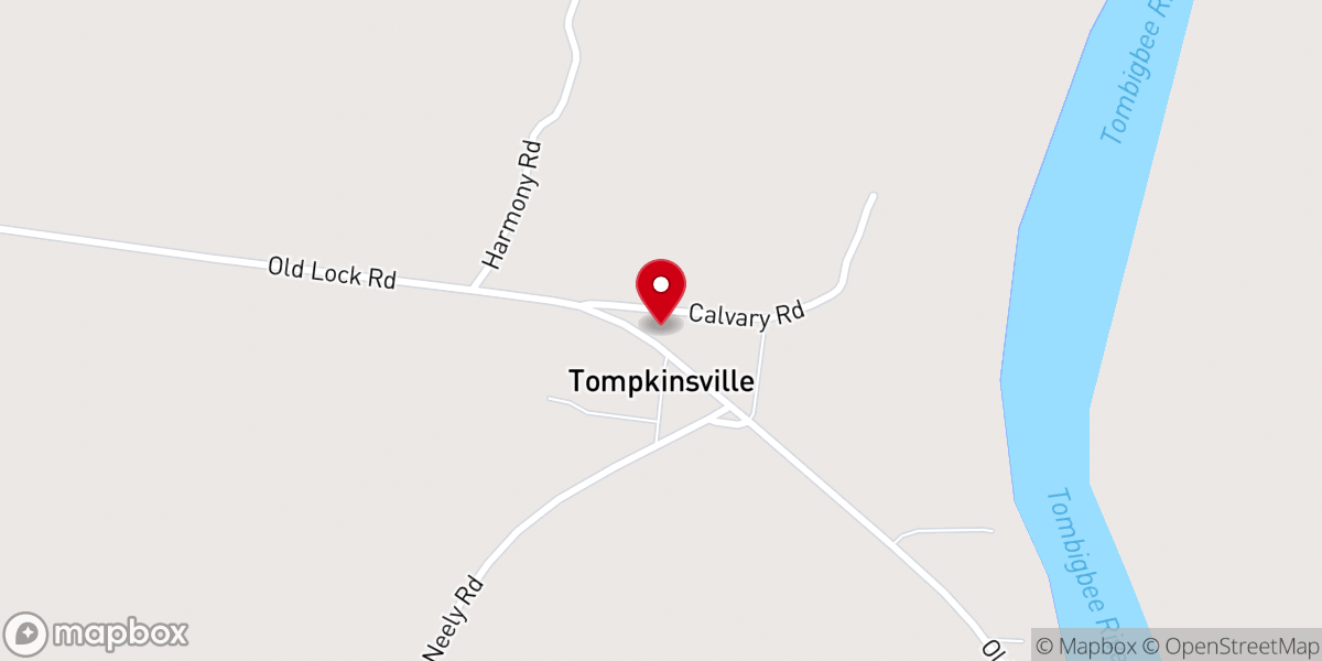 Map showing location of Thompkinsville African Methodist Episcopal Zion Church