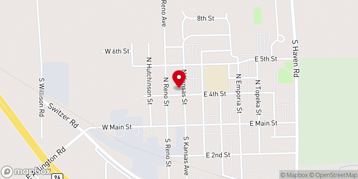 Map showing location of South Haven United Methodist Church