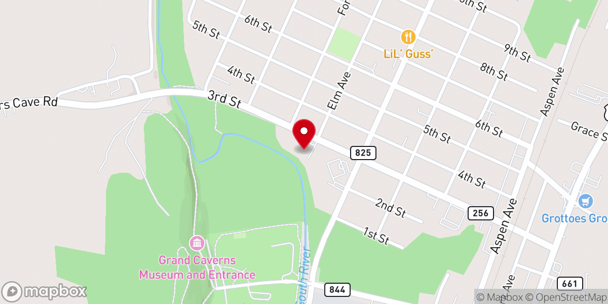 Map showing location of Dollar General
