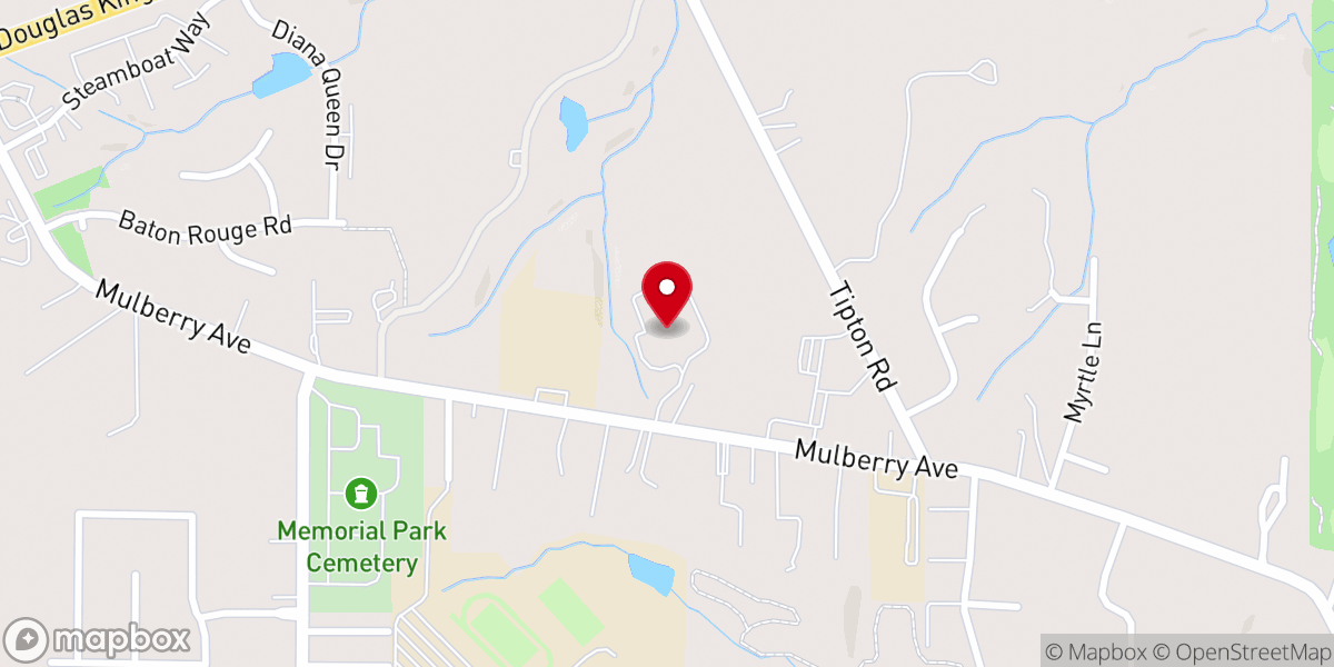 Map showing location of First Baptist Church