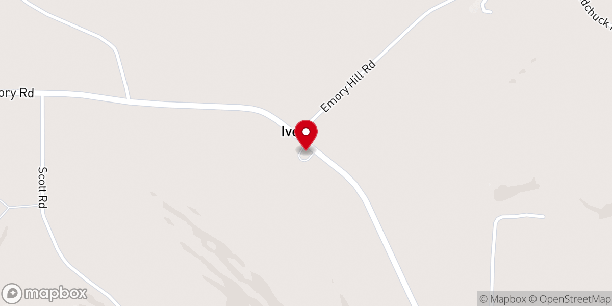 Map showing location of Ivory Baptist Church