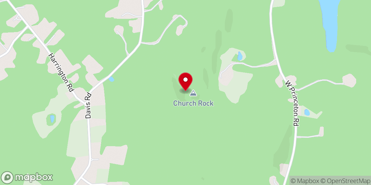 Map showing location of Church Rock