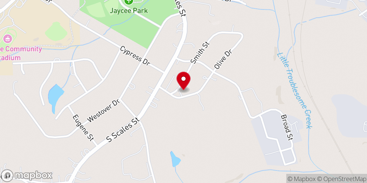 Map showing location of Trinity Holy Tabernacle