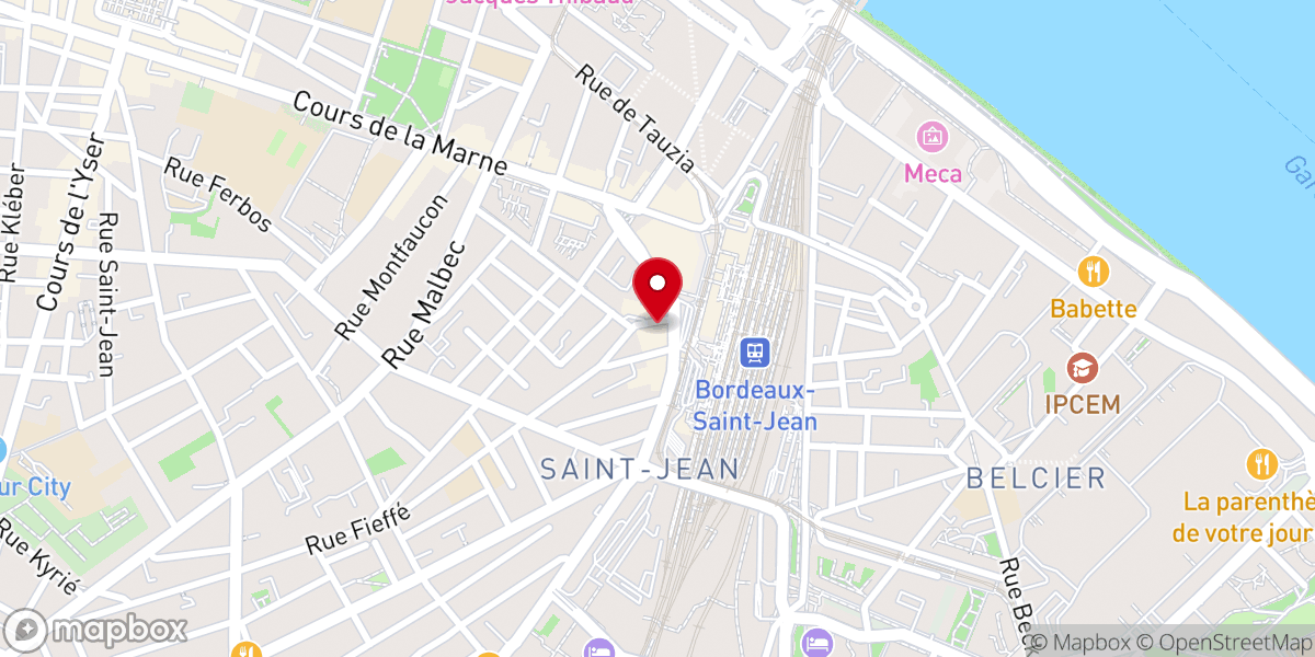 Map showing location of Mercure Bordeaux Centre Gare Atlantic