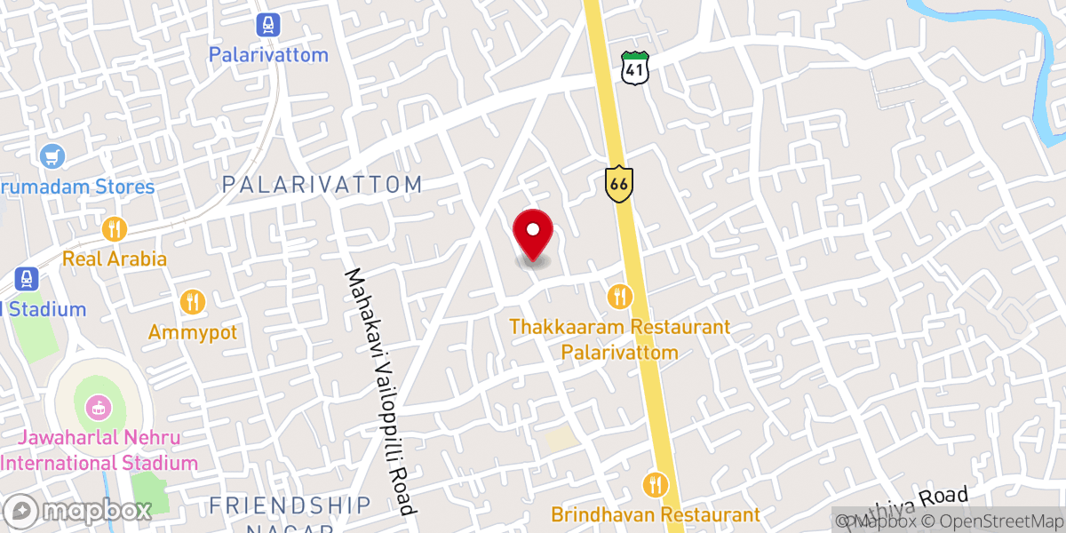 Map showing location of IPC Church Zion Assembly Palarivattom