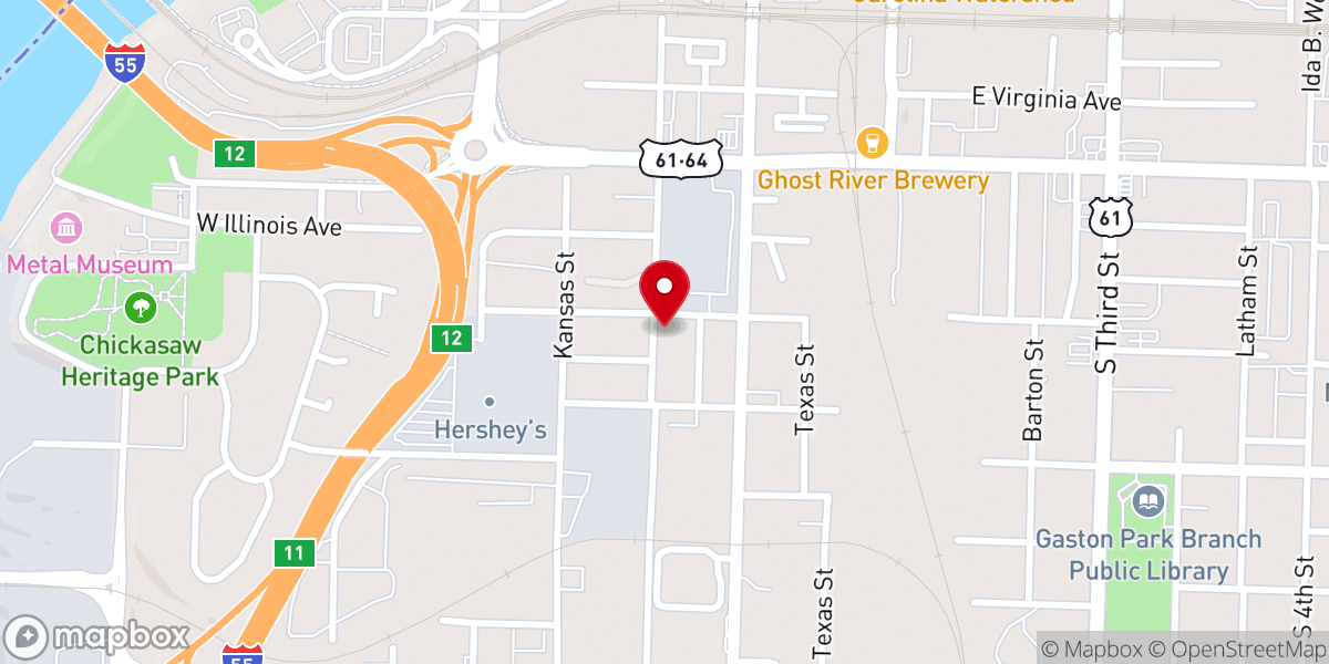 Map showing location of Greater Mount Pleasant Baptist Church