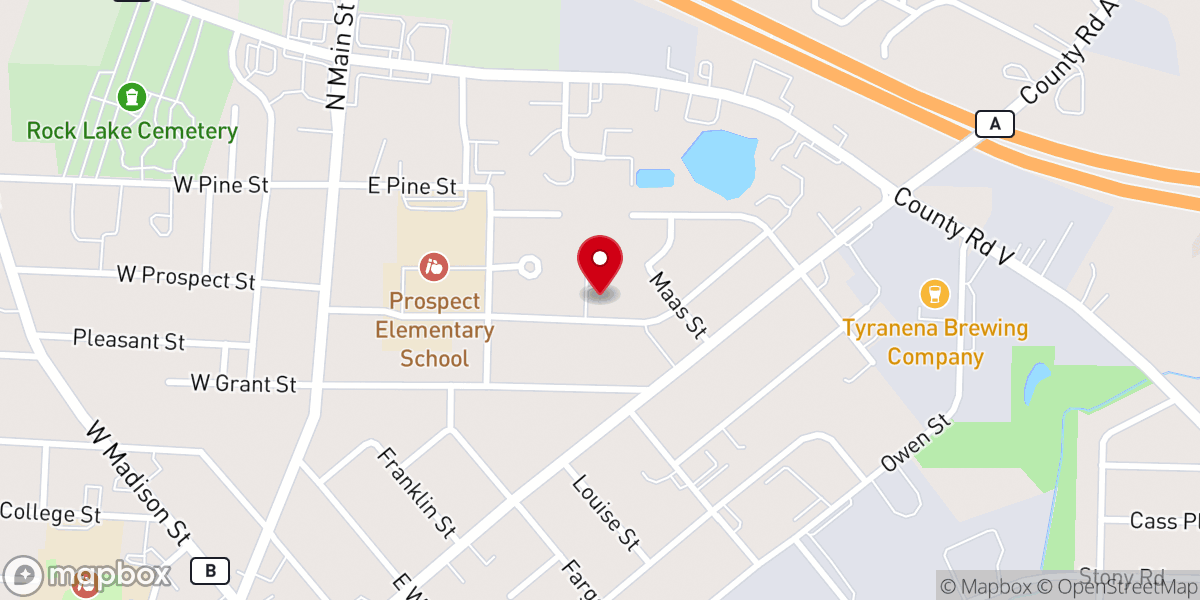 Map showing location of Lake Mills United Methodist
