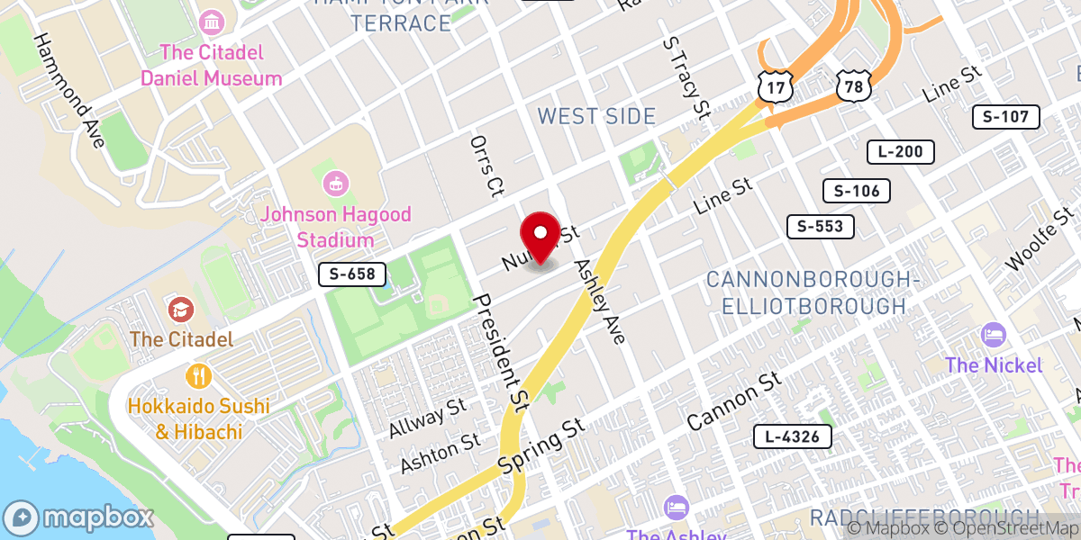 Map showing location of Line Street Church of God