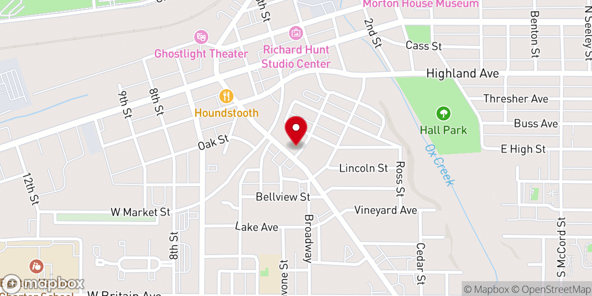 Map showing location of Progressive Missionary Baptist