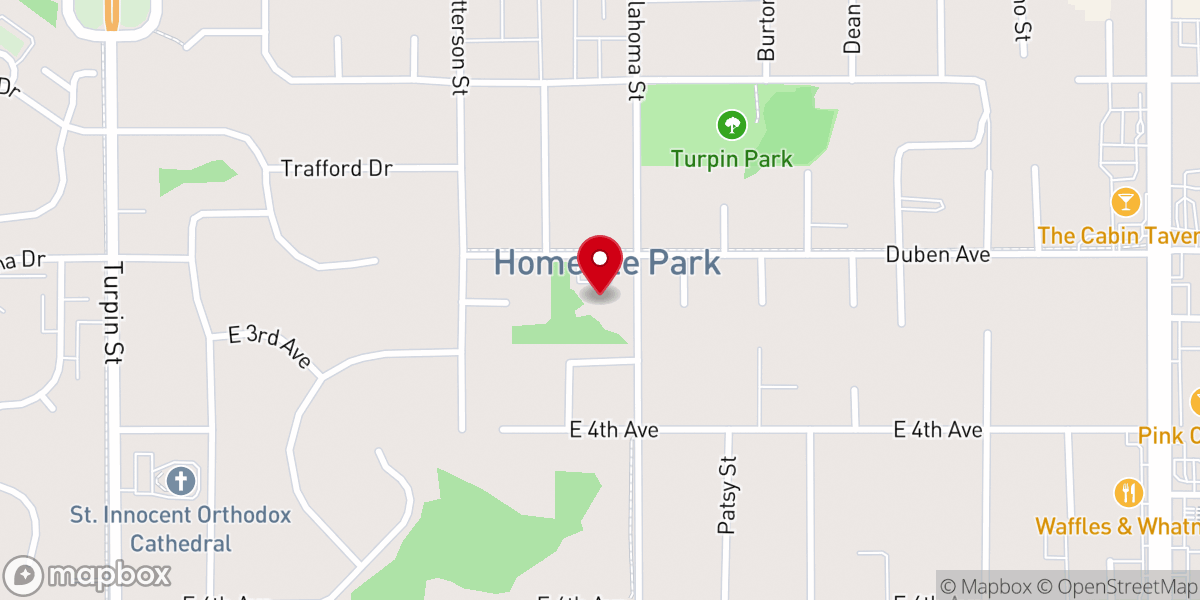 Map showing location of St Christopher's Episcopal Church