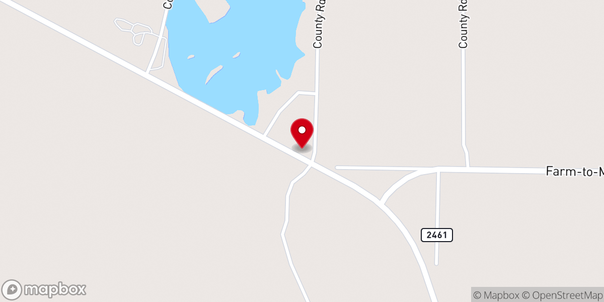 Map showing location of Lake Leon Baptist Church