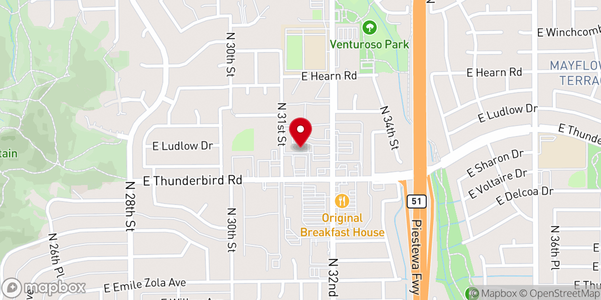 Map showing location of INChurch Phoenix