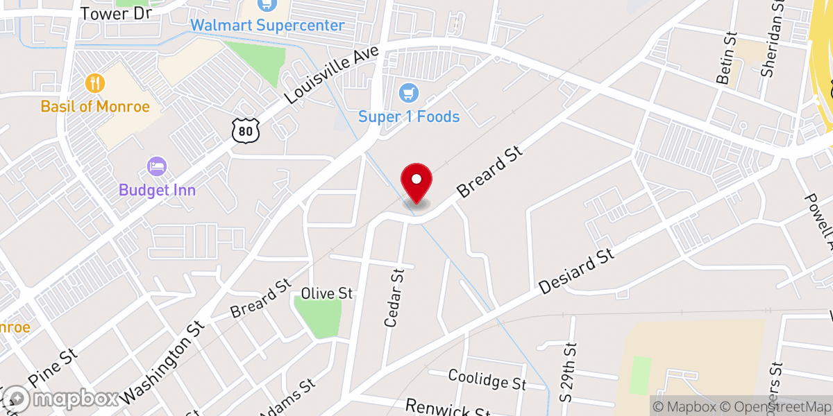 Map showing location of St John Baptist Church