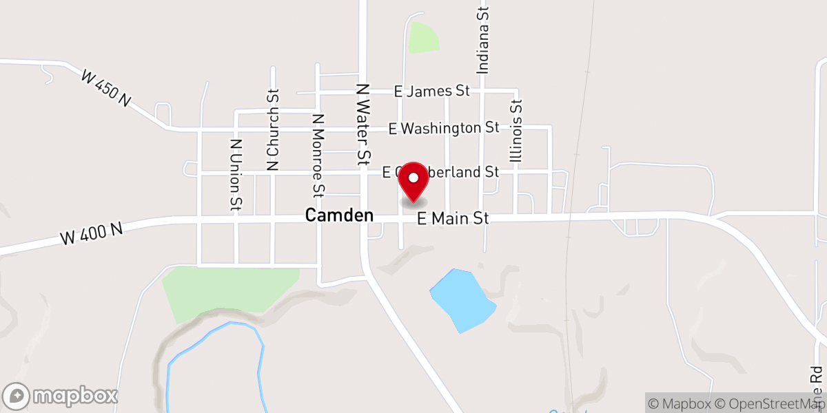 Map showing location of First Baptist Church Of Camden