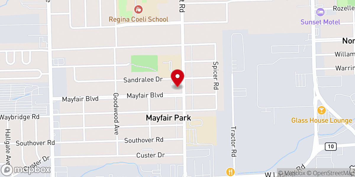 Map showing location of Mayfair Plymouth Congregational Christian Church