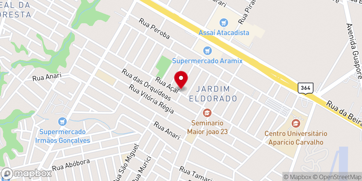 Map showing location of Igreja de Deus no Brasil