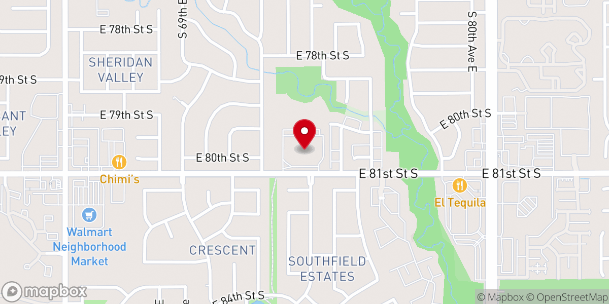 Map showing location of Central Church of the Nazarene