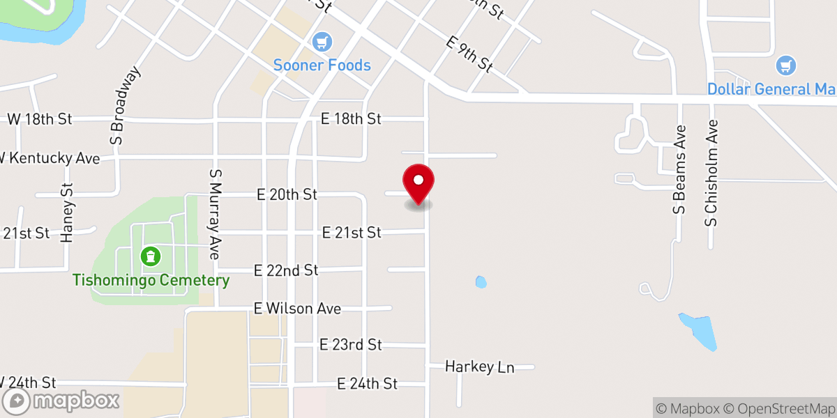 Map showing location of Nazarene Parsonage