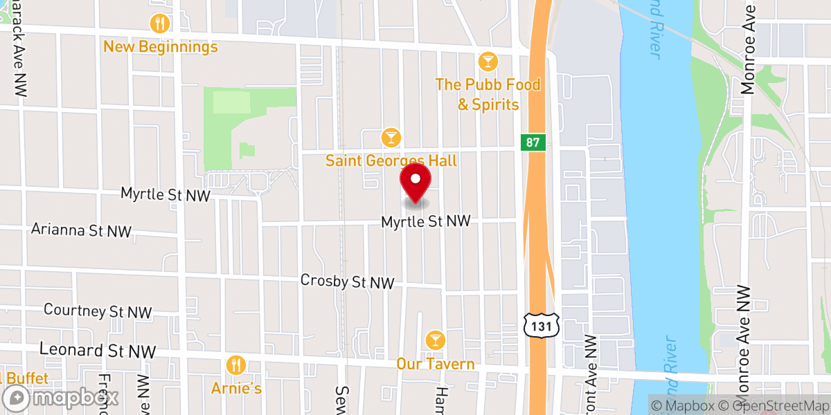 Map showing location of St Peter & Paul Church