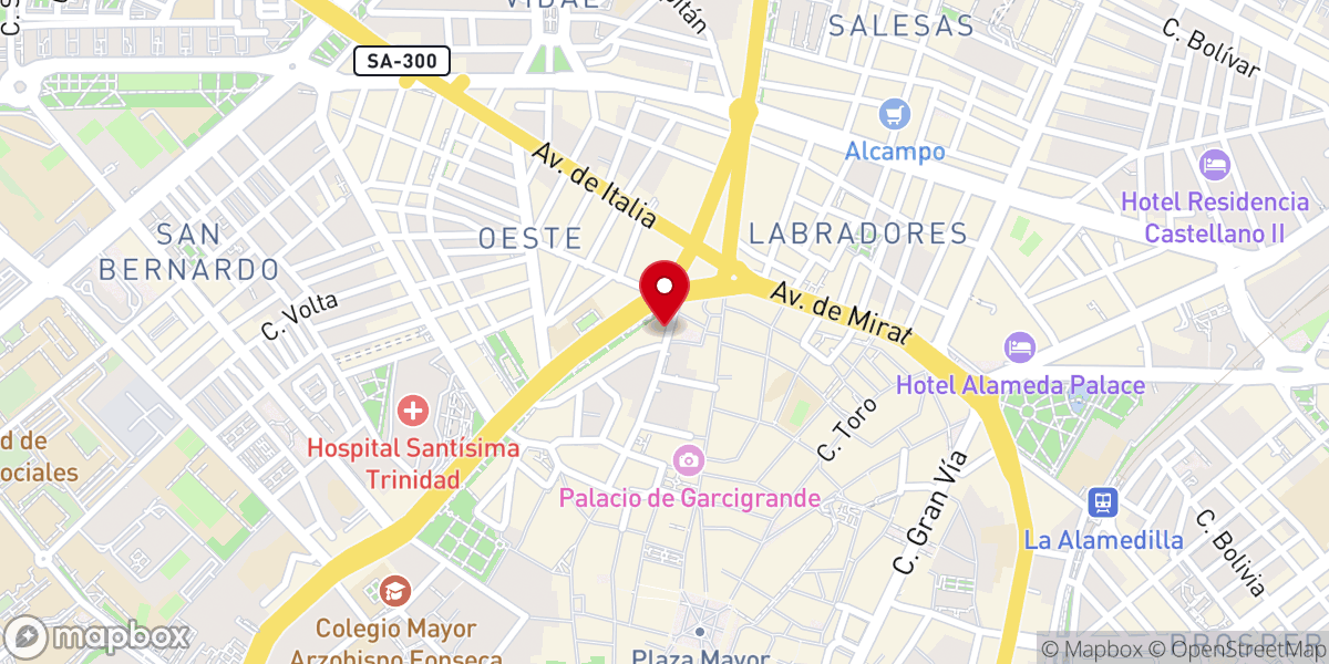 Map showing location of Adoración Nocturna Española