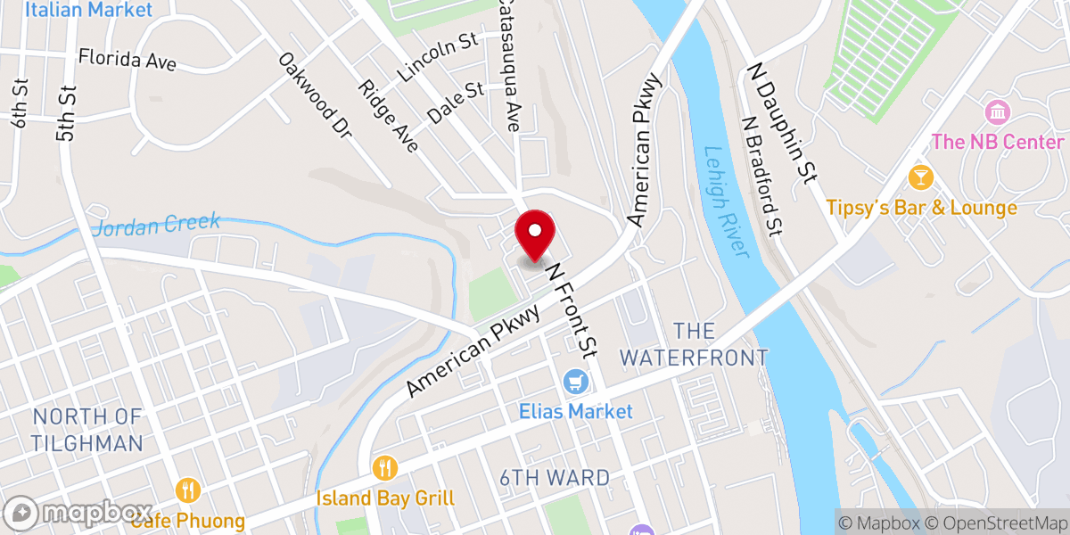 Map showing location of St John the Baptist Slovak Church
