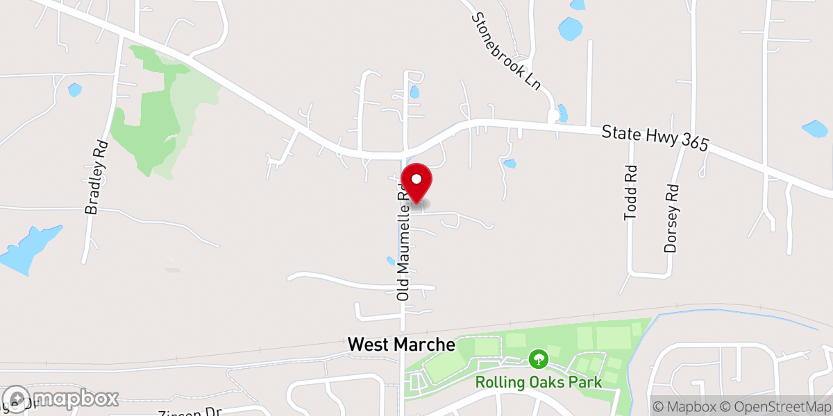 Map showing location of Trinity Grove Baptist Church