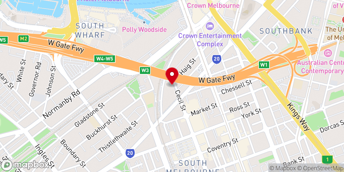 Map showing location of Planetshakers Offices