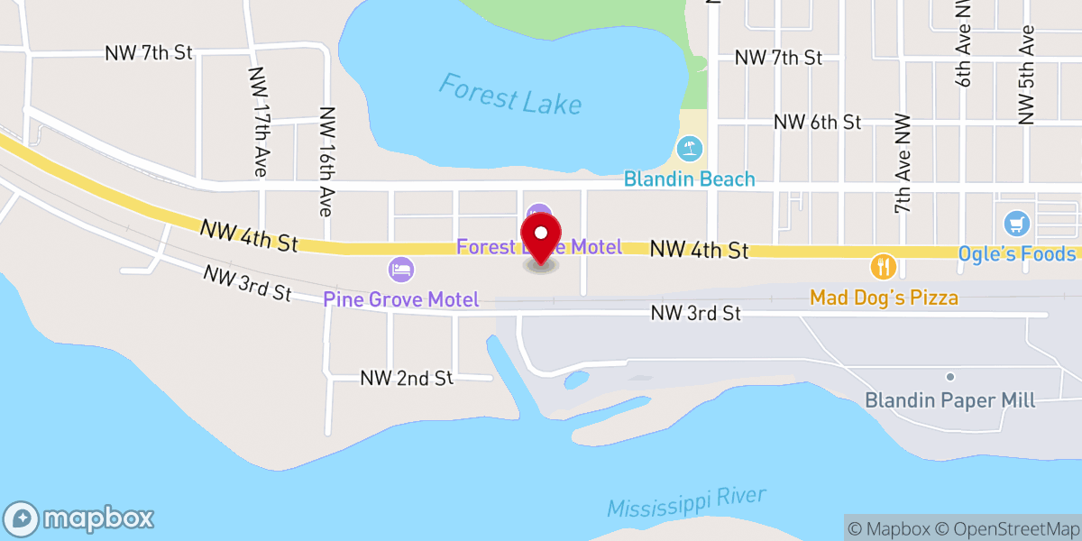 Map showing location of Veterans of Foreign Wars