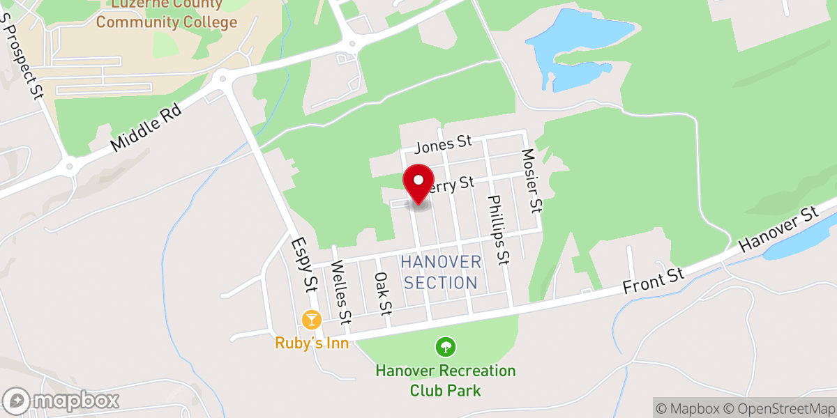 Map showing location of Holy Transfiguration Church Hall