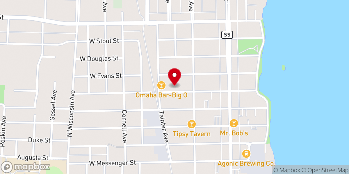Map showing location of Grace Episcopal Church