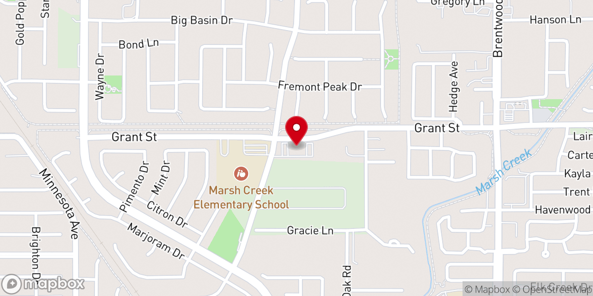 Map showing location of Family Life Center Brentwood CA