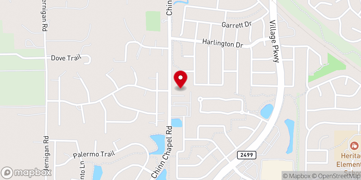 Map showing location of Chinn's Chapel United Methodist Church