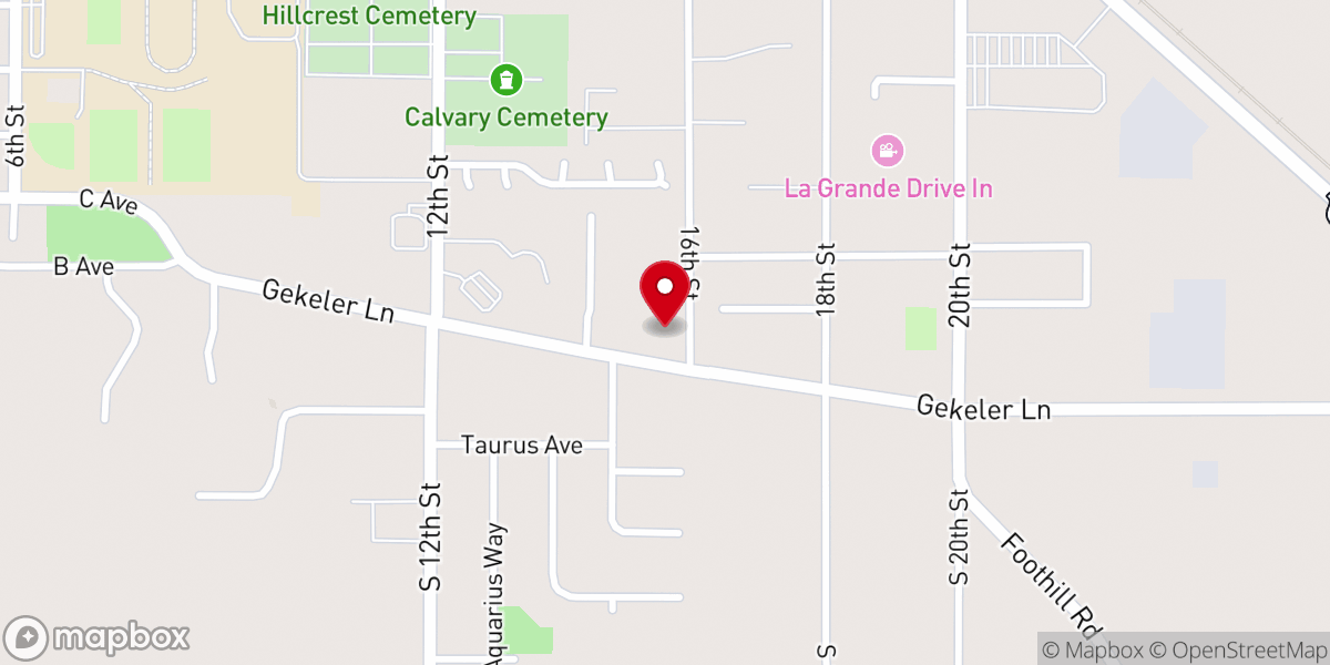 Map showing location of La Grande Church of Christ