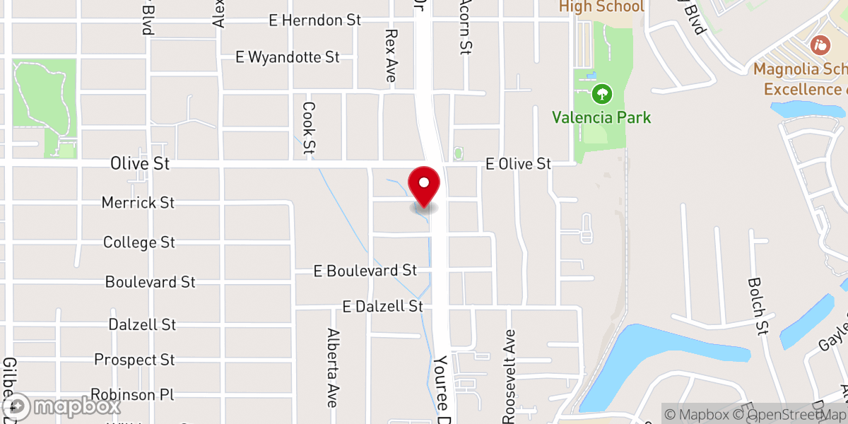 Map showing location of Corinth Baptist Church