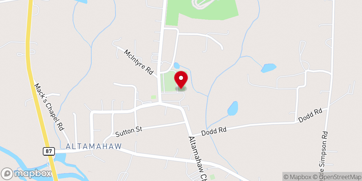Map showing location of Bethlehem Christian Church