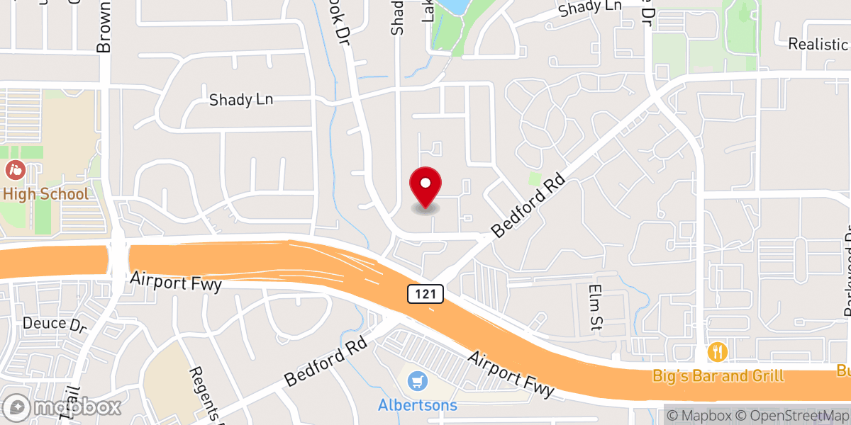 Map showing location of Calvary Chapel Grapevine