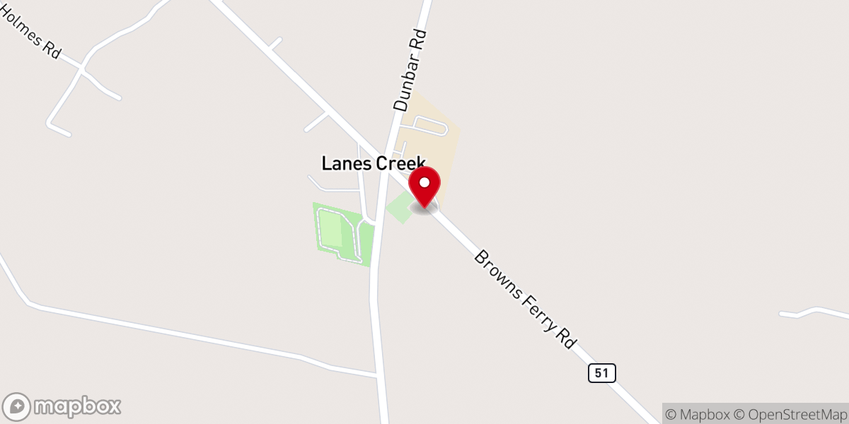 Map showing location of Mt Sinai Missionary Baptist Church