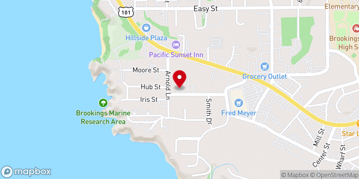 Map showing location of Living Waters Foursquare