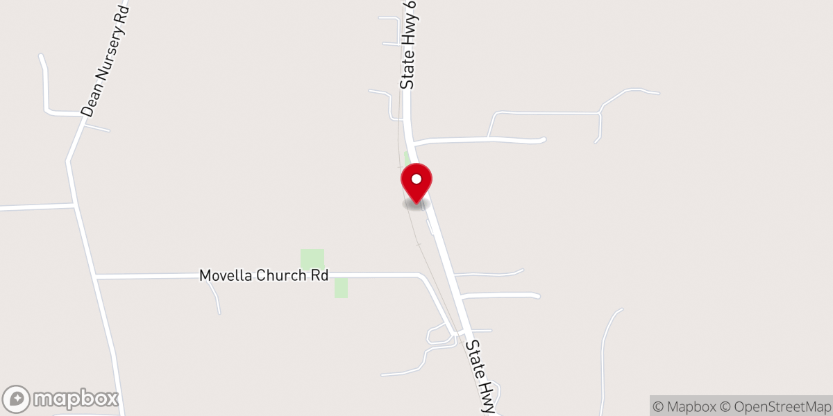 Map showing location of Movella Missionary Baptist Church