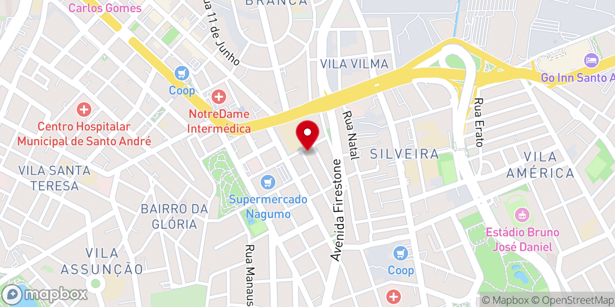 Map showing location of ICPI Santo André