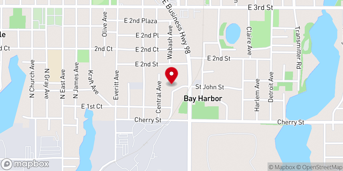 Map showing location of First Mt Moriah Baptist Church